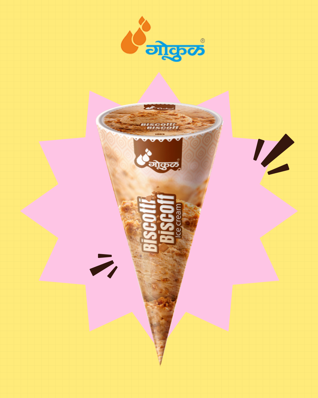 Biscotti Biscoff Ice Cream Cone
